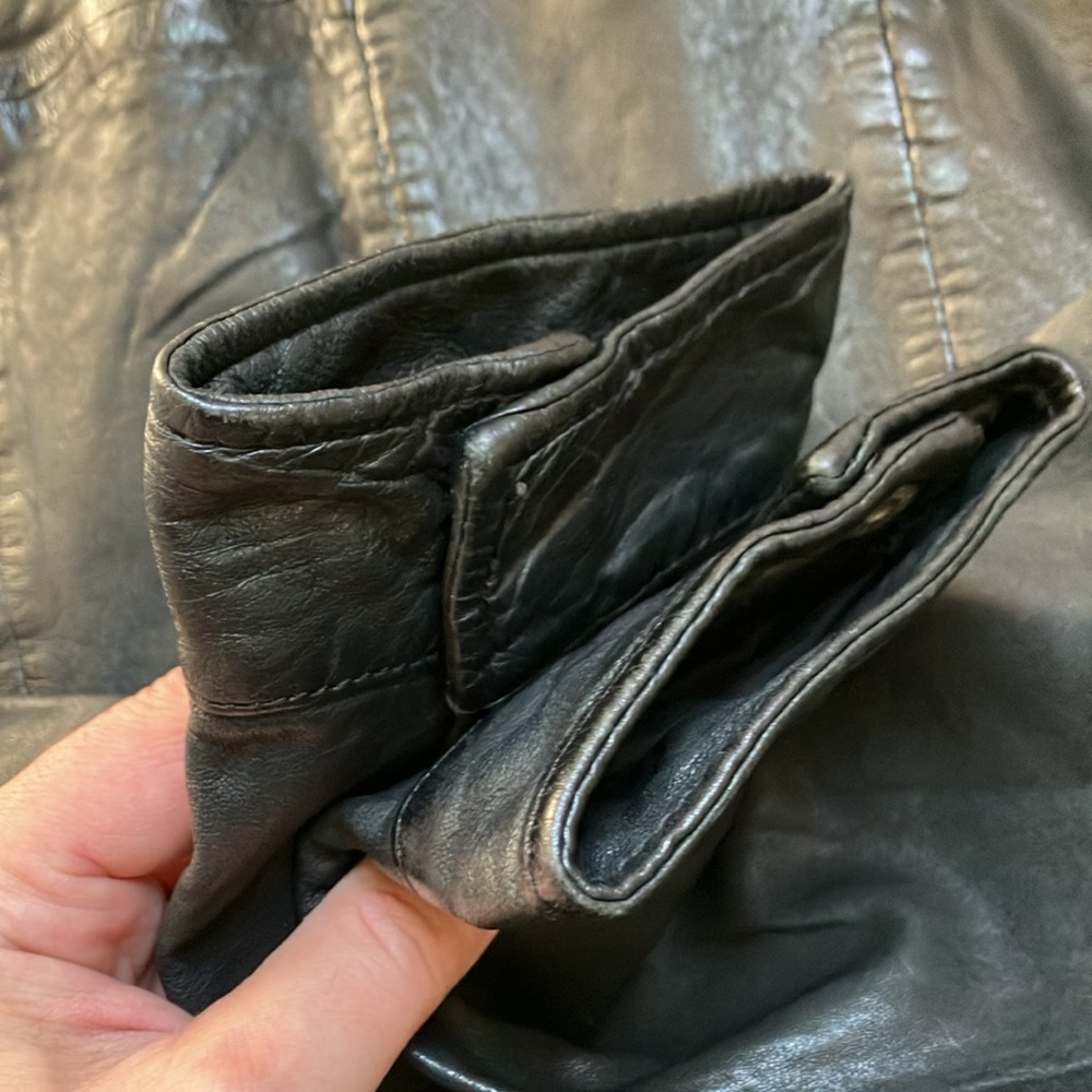 ALTER EGO Black Leather Jacket - Picture 16 of 17
